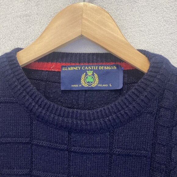 Vintage 90s Baggy Golf Sweater Mens Large Ireland Blarney Castle Designs Relaxed - Picture 8 of 13